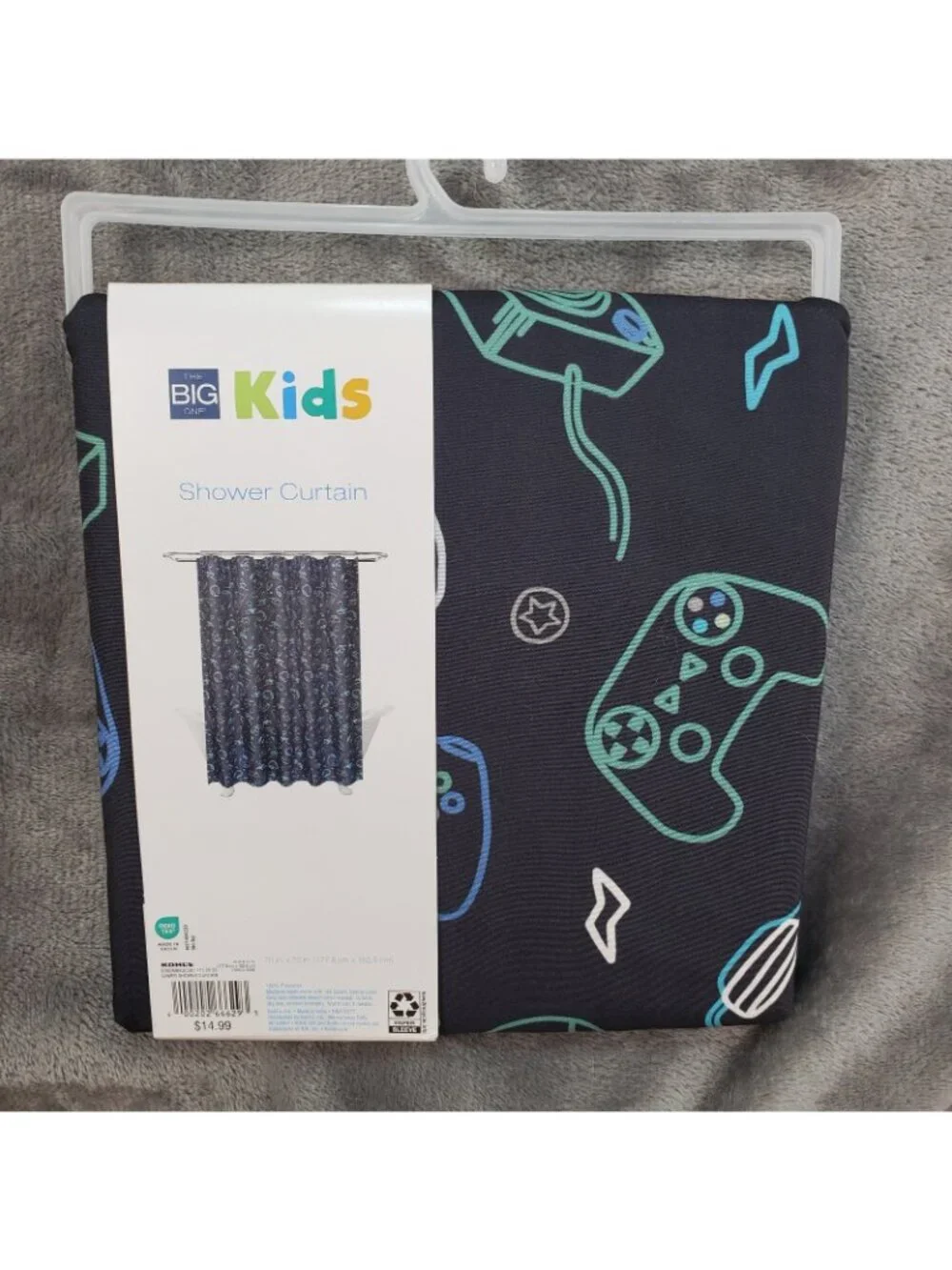Kids Gaming Gamer Shower Curtain Fabric 70